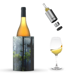 Coolenator – Wine & Champagne Bottle Cooler – Up to 6 Hours Cooling – Removable Freezer - Trees