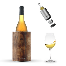 Coolenator – Wine & Champagne Bottle Cooler – Up to 6 Hours Cooling – Removable Freezer - Barrel