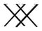 HSM Collection Table legs - X-Model - 70x8x72 - Powder-coated black - Metal