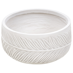 Beliani FTERO - Flowerpot - White - 35 x 35 x 19 cm - Clay fiber