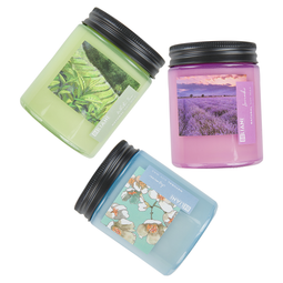 Beliani FRUITY BLOOM - Scented candle set - White tea/Lavender/Jasmine - Soy wax