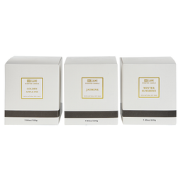 Beliani METALLIC GLAMOR - Scented candle set - Apple/Jasmine/Winter Sun - Soy wax