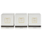 Beliani METALLIC GLAMOR - Scented candle set - Apple/Jasmine/Winter Sun - Soy wax