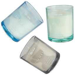 Beliani SHEER JOY - Scented candle set - Bergamot/Sea breeze/Sage sea salt - Soy wax