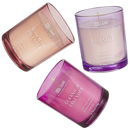 Beliani SHEER JOY - Scented candle set - lavender/rosemary/geranium - Soy wax