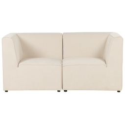 Beliani LEMVIG - Two-seater sofa - Beige - Corduroy