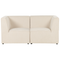 Beliani LEMVIG - Two-seater sofa - Beige - Corduroy