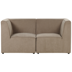 Beliani LEMVIG - Two-seater sofa - Taupe - Corduroy