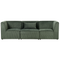 Beliani LEMVIG - Three-seater sofa - Dark green - Corduroy