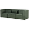 Beliani LEMVIG - Three-seater sofa - Dark green - Corduroy