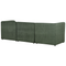 Beliani LEMVIG - Three-seater sofa - Dark green - Corduroy
