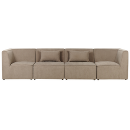 Beliani LEMVIG - Four-seater sofa - Taupe - Corduroy