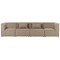 Beliani LEMVIG - Four-seater sofa - Taupe - Corduroy