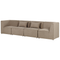 Beliani LEMVIG - Four-seater sofa - Taupe - Corduroy