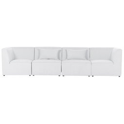 Beliani LEMVIG - Four-seater sofa - White - Corduroy