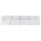 Beliani LEMVIG - Four-seater sofa - White - Corduroy