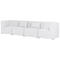 Beliani LEMVIG - Four-seater sofa - White - Corduroy