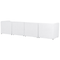 Beliani LEMVIG - Four-seater sofa - White - Corduroy