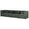 Beliani LEMVIG - Four-seater sofa - Dark green - Corduroy