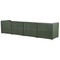 Beliani LEMVIG - Four-seater sofa - Dark green - Corduroy