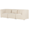 Beliani LEMVIG - Three-seater sofa - Beige - Corduroy