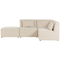 Beliani LEMVIG - Corner sofa 3-seater - Beige - Left sided - Corduroy