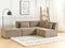 Beliani LEMVIG - Corner sofa 3-seater - Taupe - Left sided - Corduroy