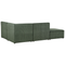 Beliani LEMVIG - Corner sofa 3-seater - Dark green - Left sided - Corduroy