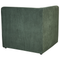 Beliani LEMVIG - Corner sofa 3-seater - Dark green - Left sided - Corduroy