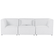 Beliani LEMVIG - Three-seater sofa - White - Corduroy