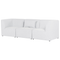 Beliani LEMVIG - Three-seater sofa - White - Corduroy