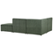 Beliani LEMVIG - Corner sofa 3-seater - Dark green - Right sided - Corduroy