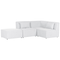 Beliani LEMVIG - Corner sofa 3-seater - Cream white - Left sided - Corduroy