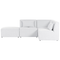 Beliani LEMVIG - Corner sofa 3-seater - Cream white - Left sided - Corduroy