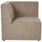 Beliani LEMVIG - Corner sofa 3-seater - Taupe - Right side - Corduroy