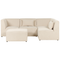 Beliani LEMVIG - Corner sofa 4-seater - Beige - Left side - Corduroy