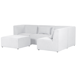Beliani LEMVIG - Corner sofa 4-seater - Cream white - Left side - Corduroy