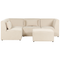 Beliani LEMVIG - Corner sofa 4-seater - Beige - Right side - Corduroy