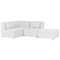 Beliani LEMVIG - Corner sofa 3-seater - Cream white - Right side - Corduroy