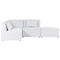 Beliani LEMVIG - Corner sofa 3-seater - Cream white - Right side - Corduroy