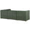 Beliani LEMVIG - Corner sofa 4-seater - Dark green - Left side - Corduroy
