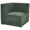 Beliani LEMVIG - Corner sofa 4-seater - Dark green - Left side - Corduroy