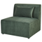 Beliani LEMVIG - Corner sofa 4-seater - Dark green - Left side - Corduroy