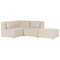 Beliani LEMVIG - Corner sofa 3-seater - Beige - Right side - Corduroy