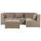 Beliani LEMVIG - Corner sofa 4-seater - Taupe - Left side - Corduroy