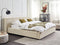 Beliani LINARDS - Bed - Beige - 160 x 200 cm - Corduroy