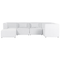 Beliani LEMVIG - Corner sofa 5-seater - White - Left side - Corduroy