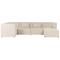 Beliani LEMVIG - Corner sofa 5-seater - White - Left side - Corduroy