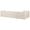 Beliani LEMVIG - Corner sofa 5-seater - White - Left side - Corduroy