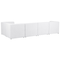 Beliani LEMVIG - Corner sofa 5-seater - White - Left side - Corduroy